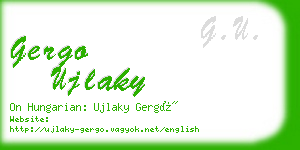 gergo ujlaky business card